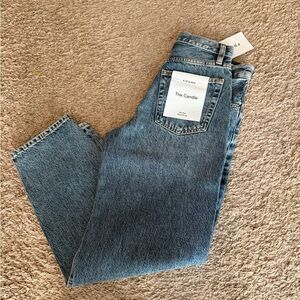 Frame Denim Women's Jeans The Candle Mid Rise Tapered Leg Size 24 100% Cotton